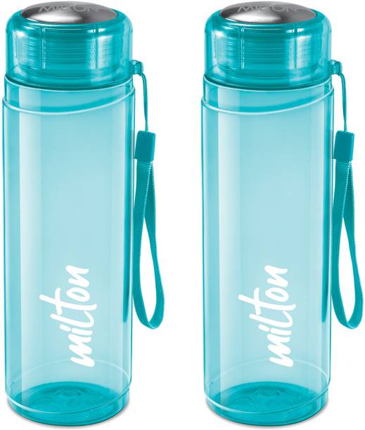 MILTON Hector 1000 Pet Water Bottle, Set of 2, 1 Litre Each, Blue 1000 ml Bottle