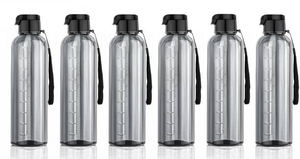 nariya BLACK COLOR WATER BOTTLE WITH SPORTY CAP TRANSPARENT UNBREAKABLE PLASTIC BOTTLE 1000 ml Bottle