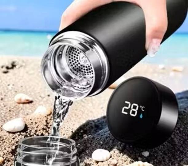 Hanumantam Smart Temperature Water Bottle Stainless Steel 500 ml 500 ml Stainless Steel Flask