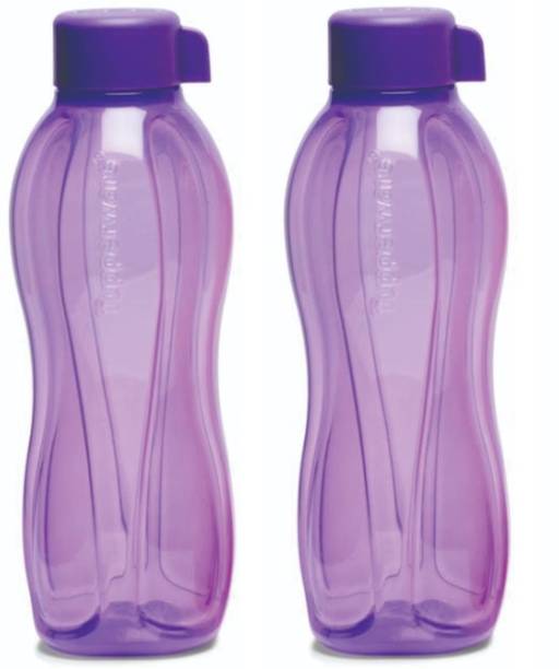 TUPPERWARE Aquasafe 1L plastic round bottle set of 2 1000 ml Plastic Bottle