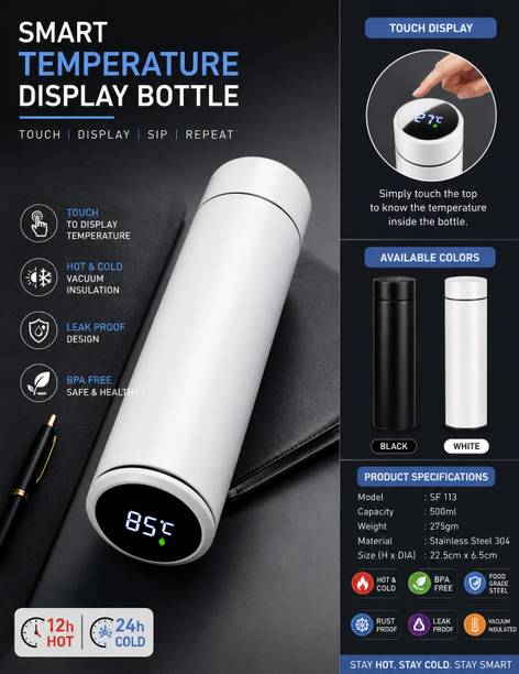 HARPYARI Temperature Water Bottle 500 ml Steel Bottle