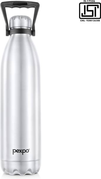 pexpo 2000ml 24 Hrs Hot and Cold Vacuum Insulated Water Bottle With Carry Handle, Echo 2000 ml