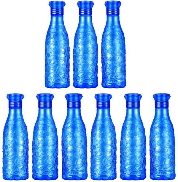 Anzal ZIG-ZAG Pattern Multicolor Drinking Water Bottles 1000 ml Bottle 1000 ml Bottle With Drinking Glass