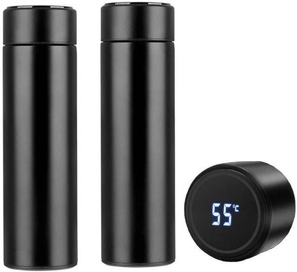 ICONIX Temperature Bottle for Hot & Cold Drink BPA Free Lealproof Black 500 ml Bottle