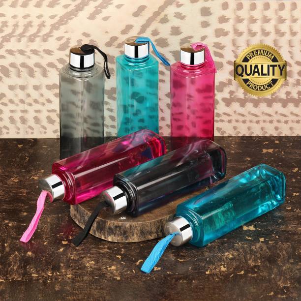 BELLERBIRD द्वारा बेलरबर्ड SQUARE SHAPE 6 set Premium Water Fridge Bottles Set Of 6 1000 ml Bottle 1000 ml