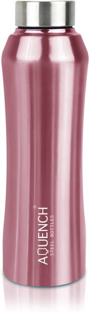AQUENCH Rush 1L Stainless Steel Metallic Pink Coloured Water Bottles 1000 ml Steel Bottle