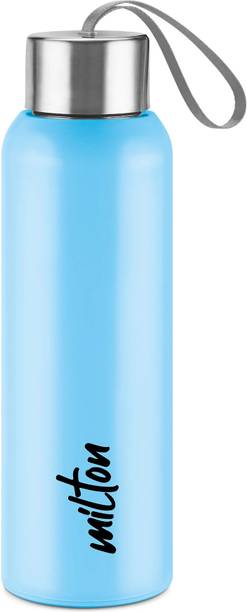 MILTON Halo 600 Steel Thermoware Inner Steel Insulated Water Bottle 500 ml Light Blue 500 ml Plastic Bottle