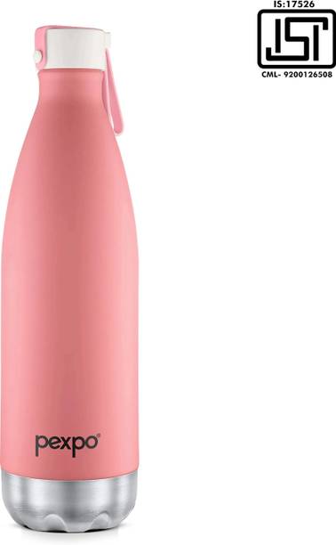 pexpo 24 Hrs Hot and Cold ISI Certified ,Espresso Vacuum insulated Water Bottle 980 ml Steel Flask Pack of 1, Pink