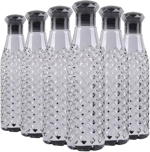DIPZONVILLA Leakproof And Airtight Lid Unbreakable Diamond texture Transparent Water Bottle 1000 ml Bottle