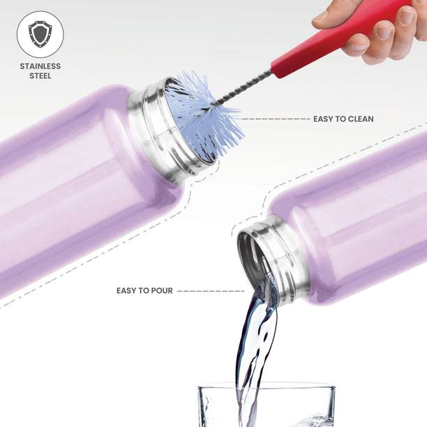 MILTON Aqua 500 Stainless Steel Water Bottle, Purple 500 ml Bottle