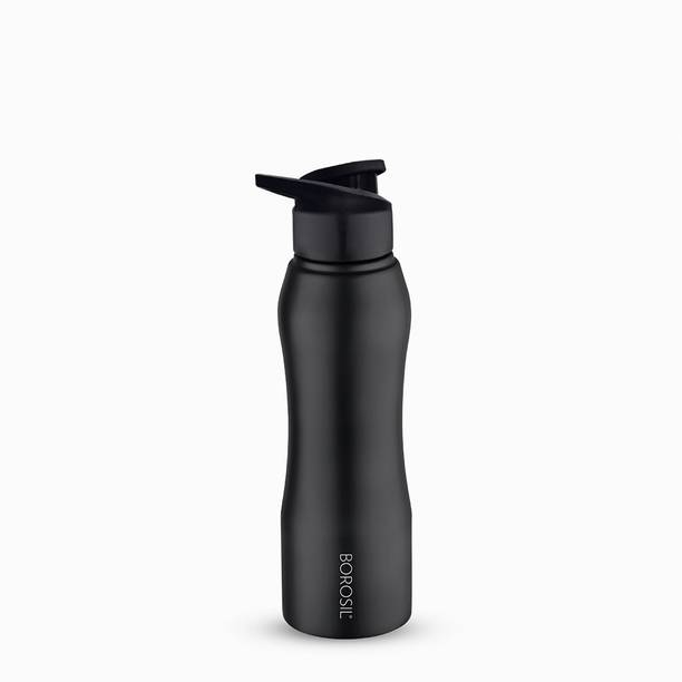 BOROSIL Grip N Sip Black Bottle 750 m Set of Three 750 ml Bottle