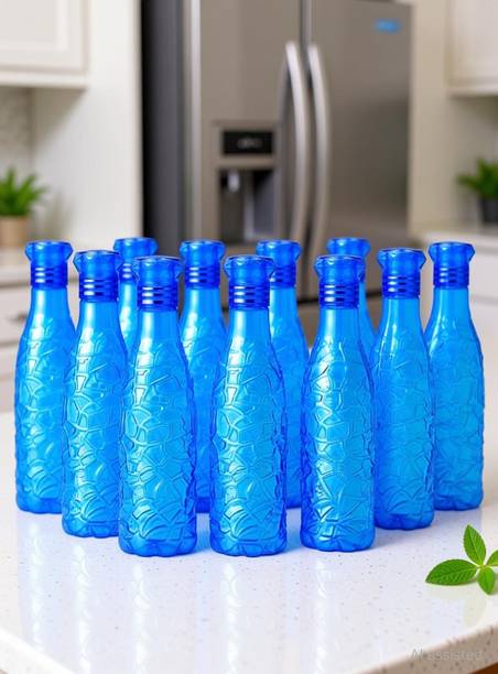 AneriDEALS Zig Zag Water Bottle for Fridge, for Home Office Gym School Boy, Unbreakable 1000 ml Plastic Bottle
