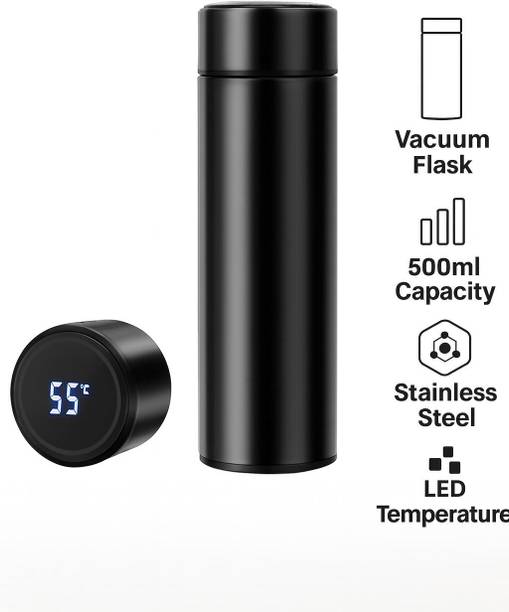 Pambri 500ml Water Bottle?Travel Mugs, Stainless Steel Insulated Water Bottle,Temperature 500 ml Aluminium, Steel Bottle