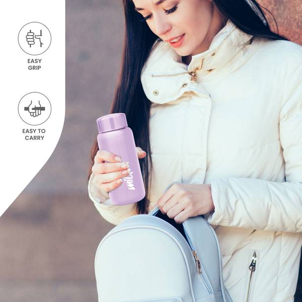 MILTON Aqua 500 Stainless Steel Water Bottle, Purple 500 ml Bottle