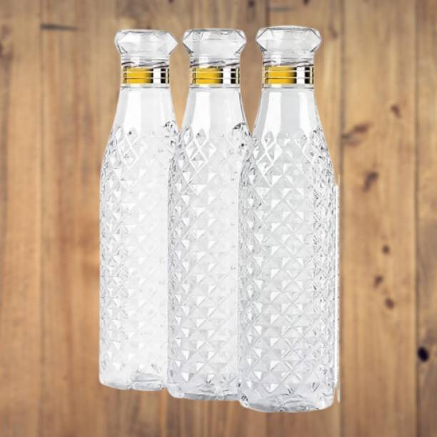 KITKING Crystal Water Bottles, Fridge, Home, Office, School, Unbreakable DB431 1000 ml Bottle