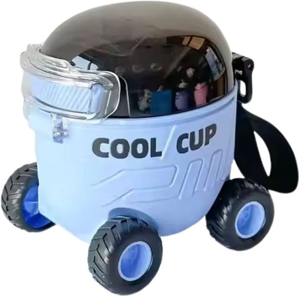 MZ 550ml Cool Cup Sipper with Creative Mars Cartoon Car Design & Removable Straw 550 ml Sipper