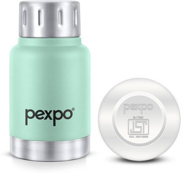 pexpo Cameo Hot and Cold Water Bottle, Stainless Vacuum Insulated 160 ml Steel Flask