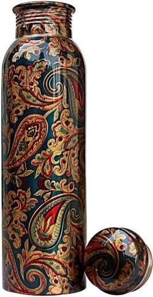 vedanshstore Printed 1000 ml Bottle 1000 ml Copper Bottle