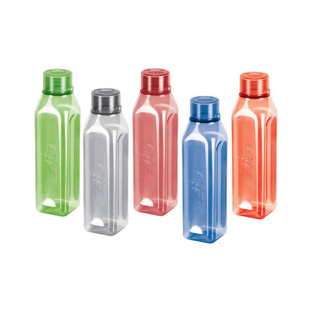 MILTON Prime Water,1 Litre Each, 1000 ml PET Bottle Pack of 5, Multicolor