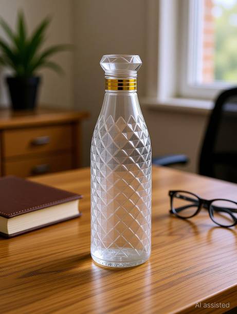 AneriDEALS Crystal Clear Water Bottle for Fridge, for Home Office Gym School Boy 1000 ml Plastic Bottle