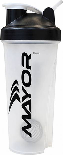 MAYOR 700ml Protein Shaker Bottle with Mixing Ball – Leakproof Gym & Fitness Bottle 700 ml Plastic Shaker