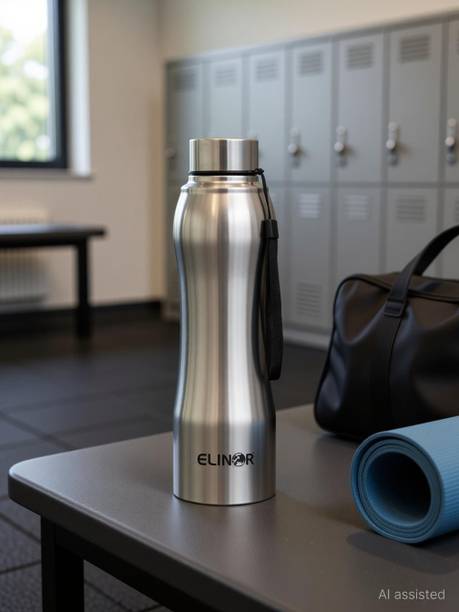 ELINOR SINGLE WALL STEEL BOTTLE WITH DORI CAP FOR EVERYDAY USE AT HOME OFFICE AND GYM 1000 ml Steel Bottle