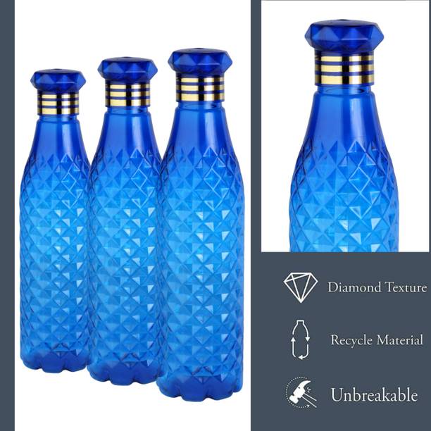 Anzal Crystal Water Bottle for Fridge, Home Office Gym School Boy, Unbreakable Bottle 1000 ml Bottle