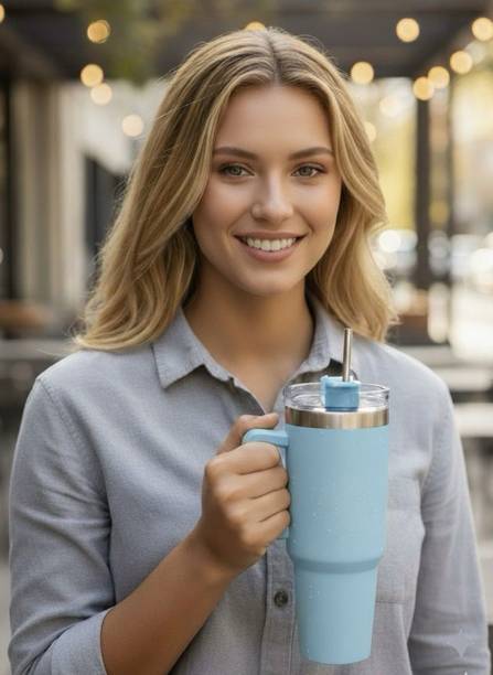 Blyss Lane 1200ml Stainless Steel Tumbler With Straw ...