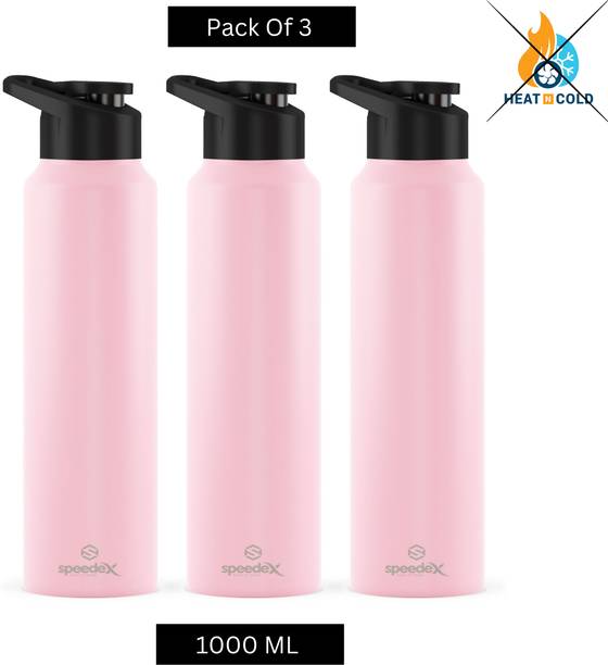SPEEDEX Stainless Steel Water Bottle for fridge School Gym Yoga Home office Boys Girls 1000 ml Bottle