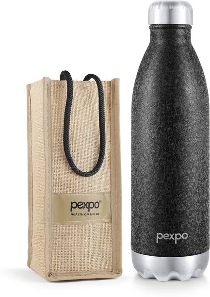 pexpo Electro 1800, Hot & Cold thermosteel Water Bottle with Jute-bag, Leakproof 1750 ml Steel Flask