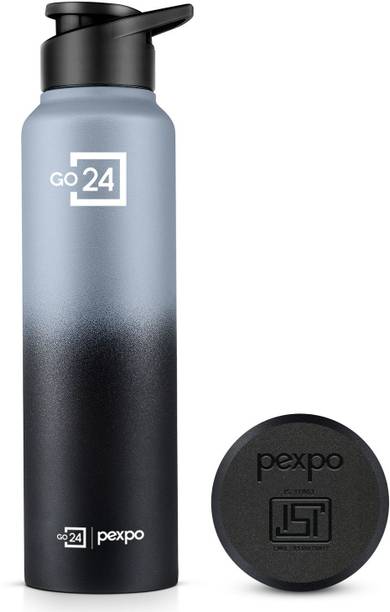 Go24 Stainless Steel Sport/Fridge/Gym/Home/School with Sipper Cap Craft Pro 950 ml Steel Bottle