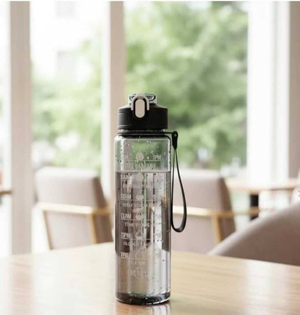 Vaidehi Jss Store Time Marked Water Bottle for Daily Hydration Tracking, Reusable BPA 900 ml Plastic Sipper