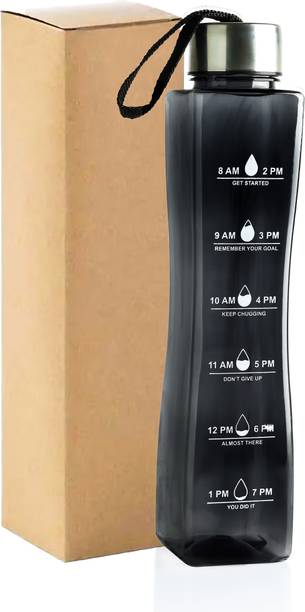 2Mech Motivational Time marker water bottles with steel cap 850 ml Bottle