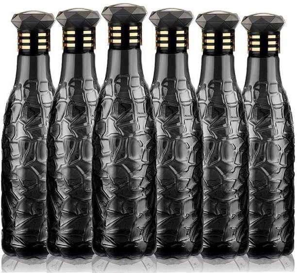 Anzal ZIG-ZAG Pattern Multicolor Drinking Water Bottles 1000 ml Bottle 1000 ml Bottle With Drinking Glass