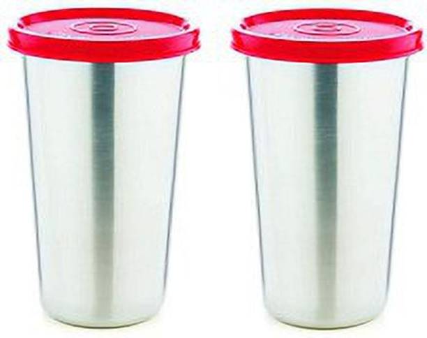 Signoraware Steel Tumbler (Pack Of 2) Red 370 ml Steel Bottle