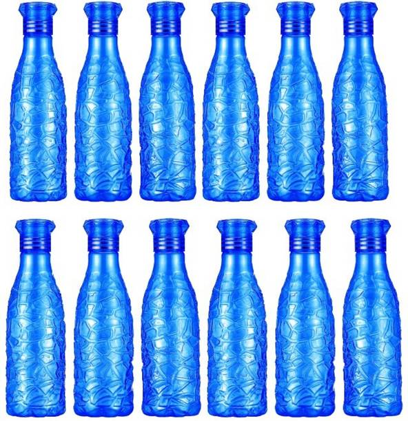Anzal ZIG-ZAG Pattern Multicolor Drinking Water Bottles 1000 ml Bottle 1000 ml Bottle With Drinking Glass