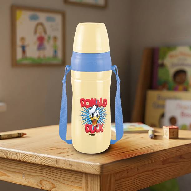MILTON Disney Kool Cheer 600 Plastic Insulated Thermo Water Bottle with Straw for Kids 520 ml