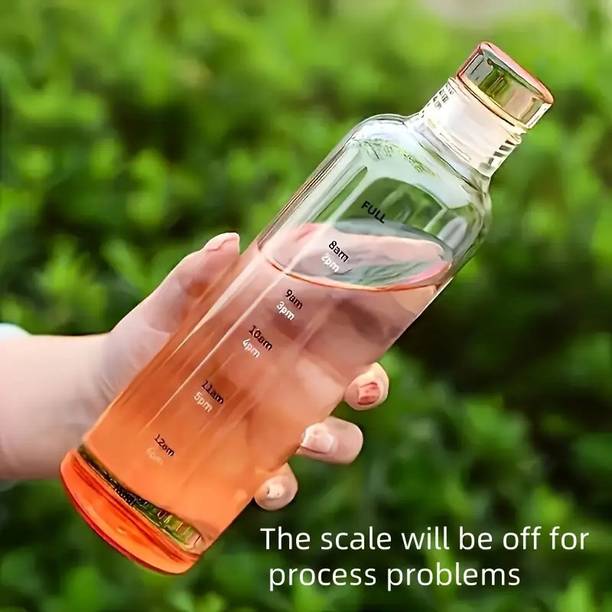 MOOZICO Borosilicate Glass Water Bottles H2O Fridge Water Bottle with Cap, Leak proof 500 ml Glass Bottle