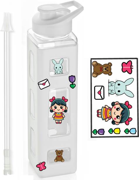 2Mech Water Bottle With Convenient Straw and Sticker Fancy Kids Water bottle 1005 ml Bottle