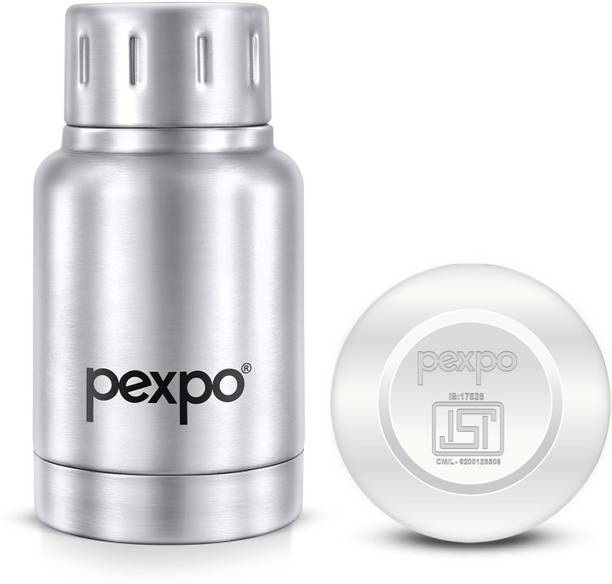 pexpo Hot and Cold Water Bottle,Stainless Vacuum Insulated Cameo 160 ml Steel Flask