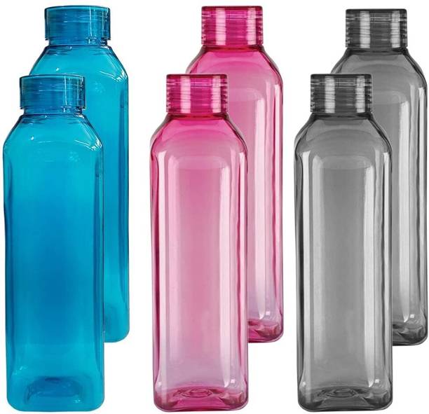 Mataiva Fridge Bottles Plastic Food Grade Premium Quality water bottle set Square Shape 1000 ml