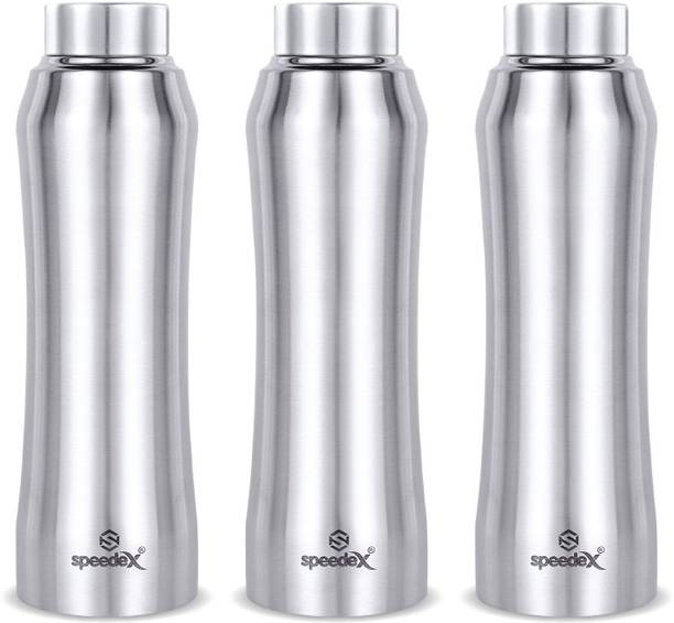 SPEEDEX Stainless Steel Fridge Water Bottle Steel Cap ( Colour Matt, 1000ml Pack of 3) 1000 ml Bottle