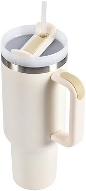 स्टार प्रिम Tumbler with Handle Travel for Hot and Cold with Lid and Straw स्टेनलेस स्टील मग