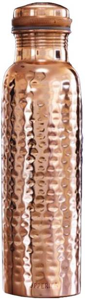 Copperika Hammered Copper Water Bottle (1Litre)Original With Ayurvedic & Other Health Ben 1000 ml Bottle