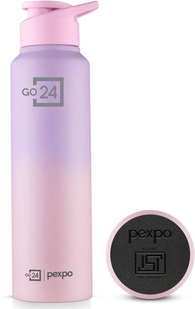 Go24 Stainless Steel Sport/Fridge/Gym/Home/School with Sipper Cap Craft Pro 950 ml Steel Bottle