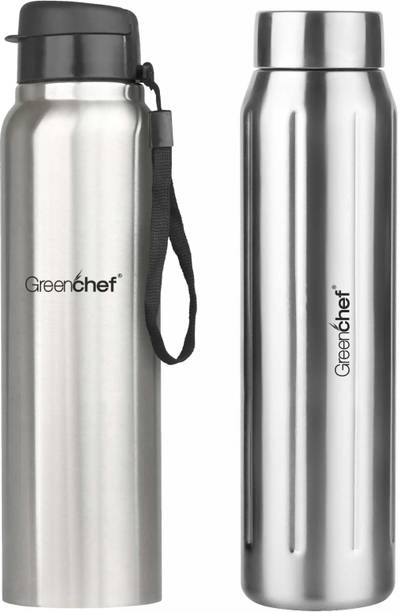 Greenchef Storm Flip (Single Wall) 1 L | Combi Pack 1000 ml Steel Bottle