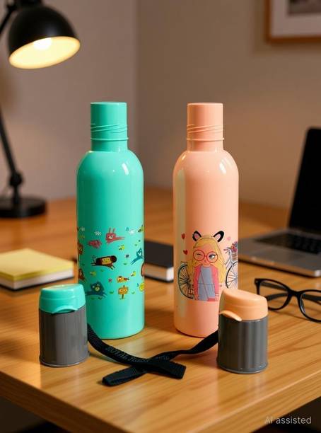 NIVO Plastic Water Bottle for Gym School Office Travel Gift Set 500 ml Plastic Bottle