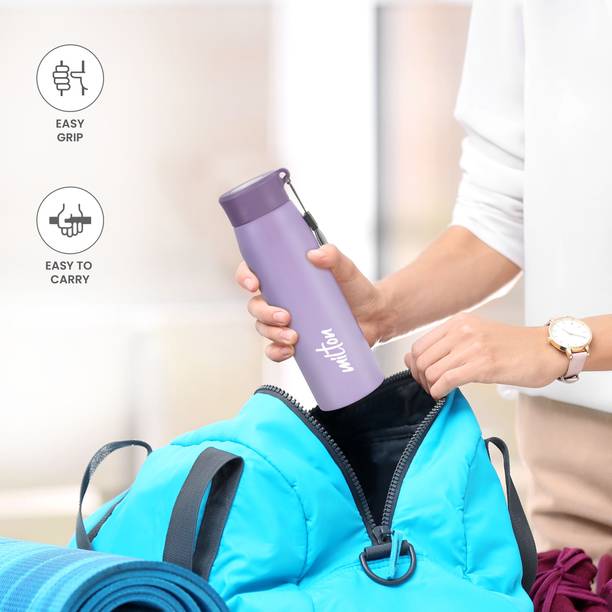 MILTON Handy 650 Stainless Steel Water Bottle, Purple 690 ml Bottle