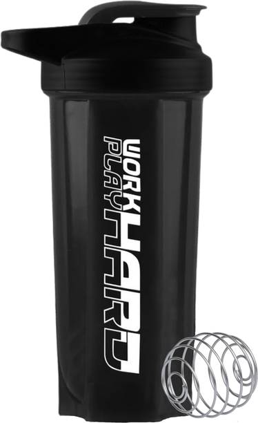 ZYRO Work Hard Protein Gym Sipper Bottle with Stainless Steel Spring Ball 700 ml Shaker