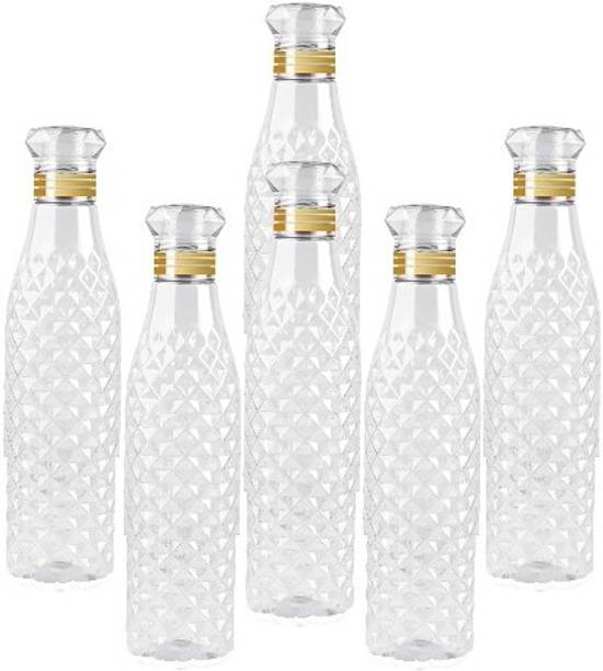 AneriDEALS Crystal Water Bottle for Fridge, for Home Office Gym, Unbreakable 1000 ml PET Bottle